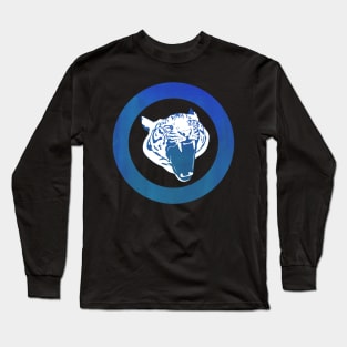 Roaring Tiger Line Drawing Long Sleeve T-Shirt